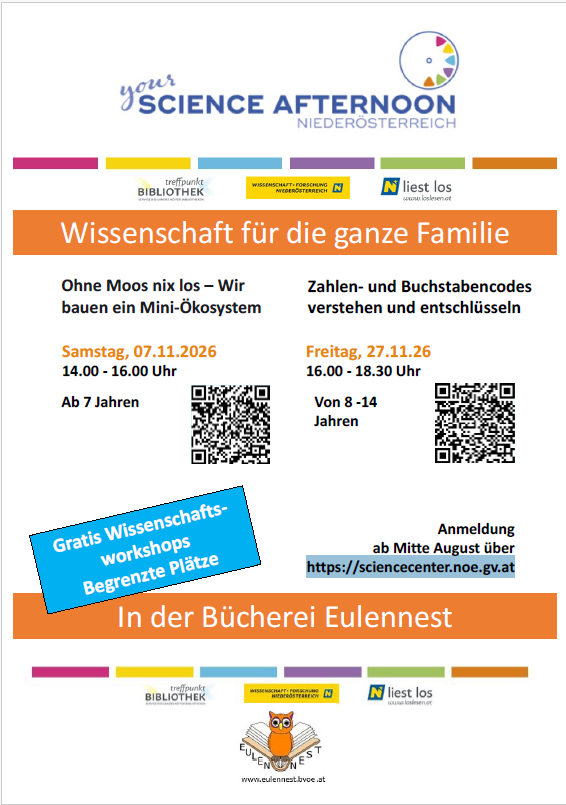 Flyer für Veranstaltung "SCIENCE AFTERNOON"