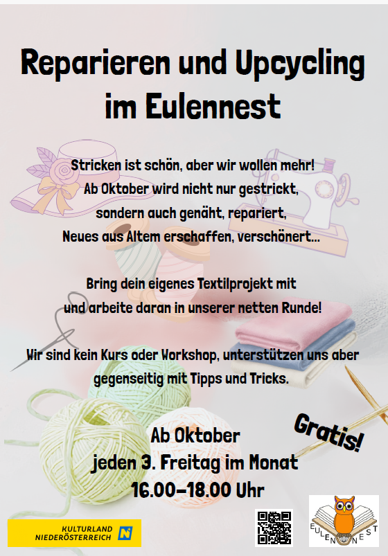 Flyer für Veranstaltung "Reparieren und Upcycling"