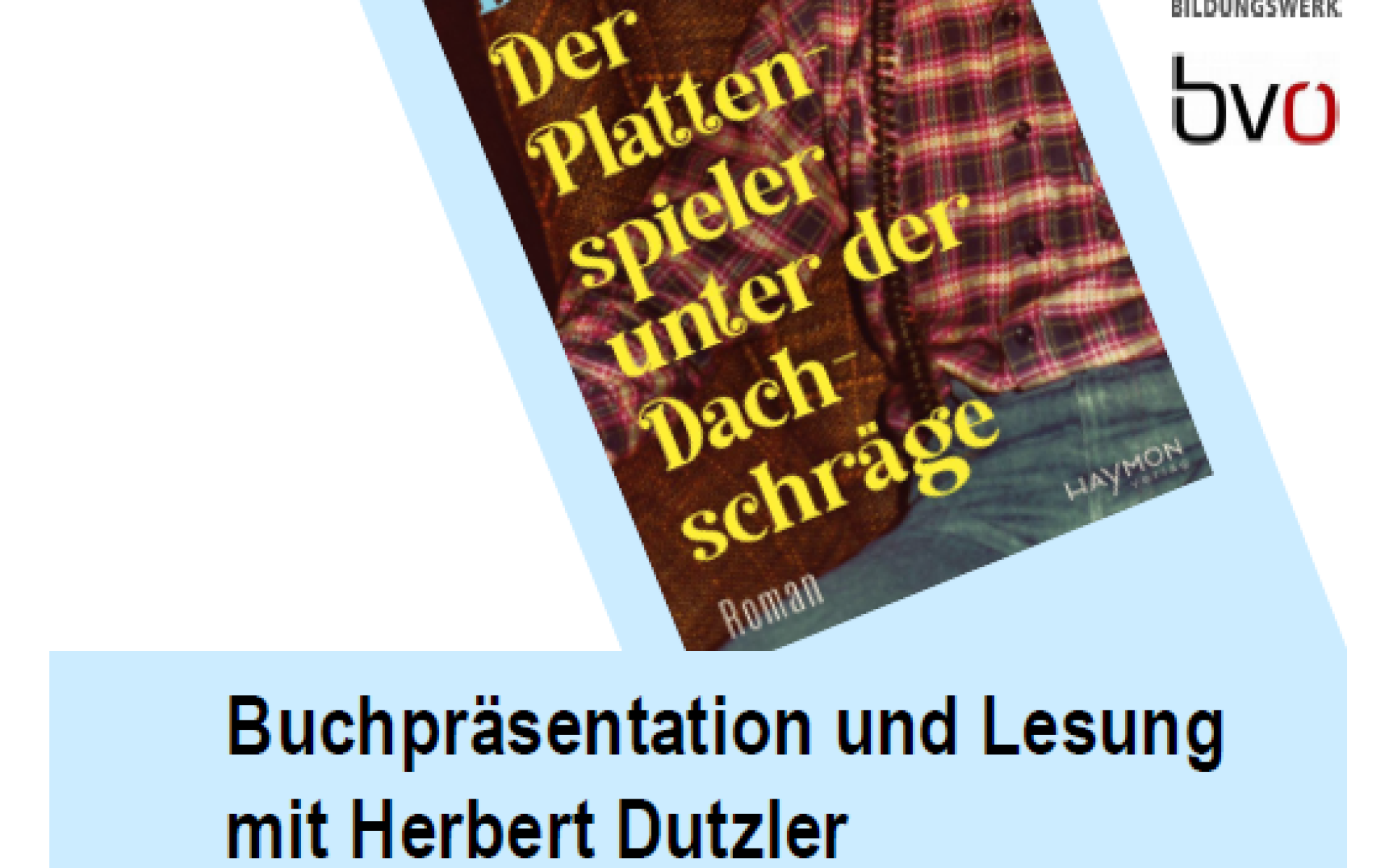 Plakat für Lesung mit Herbert Dutzler