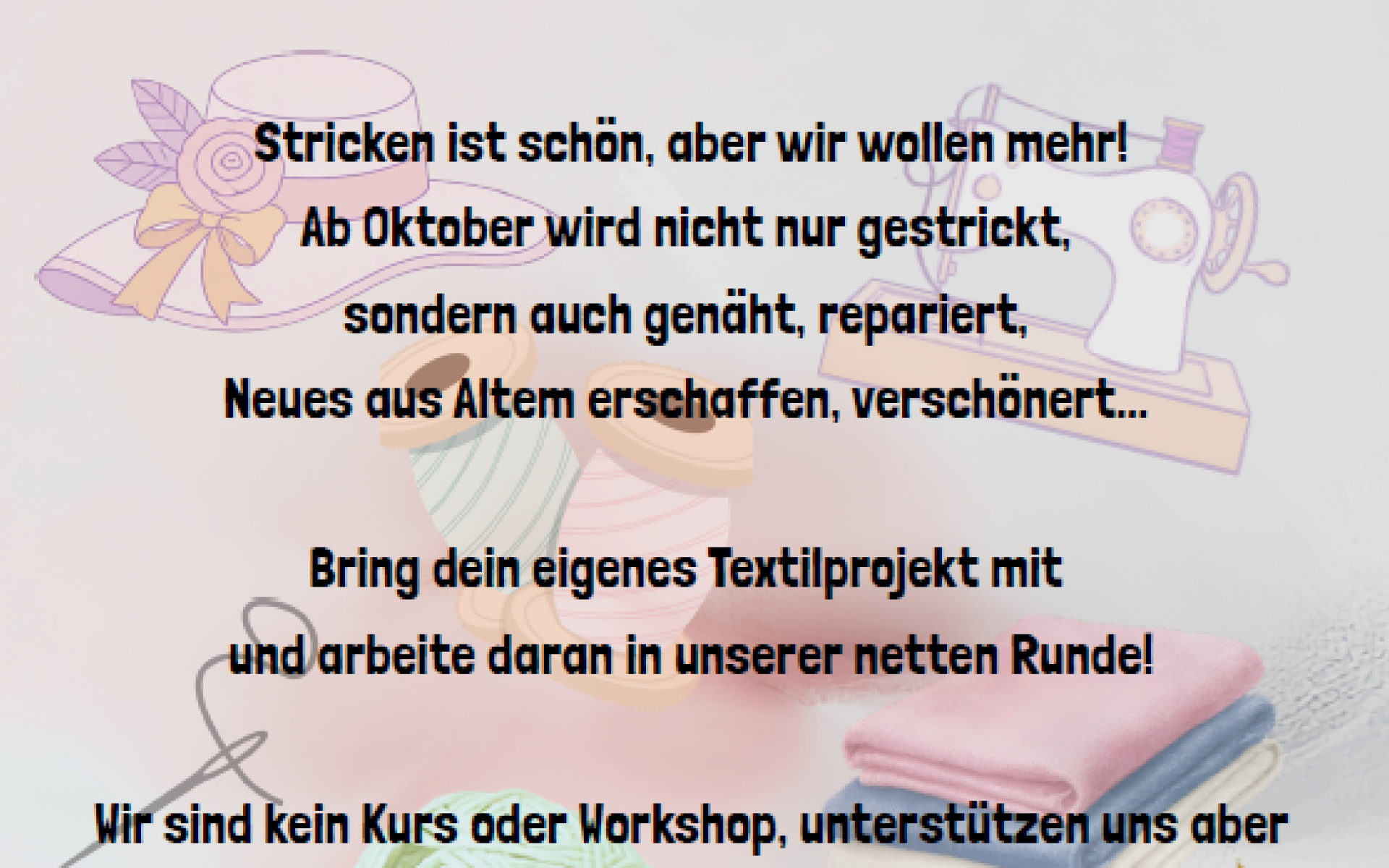 Flyer für Veranstaltung "Reparieren und Upcycling"